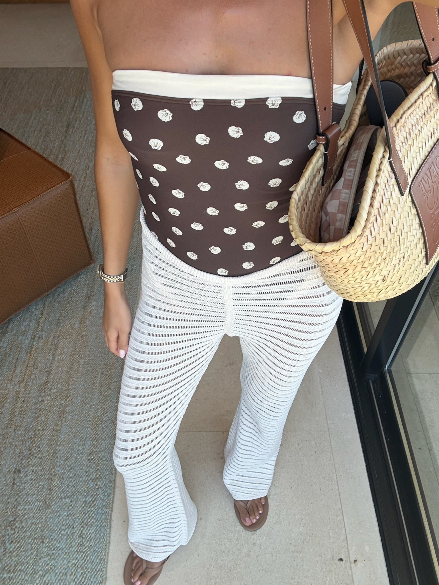 Perfect chic pool outfit! Size S bikini, size S pants (bikini OOS but I've linked similars) Vacation outfit Beach outfit Swimsuit Crochet coverup Mexico 

#LTKSeasonal