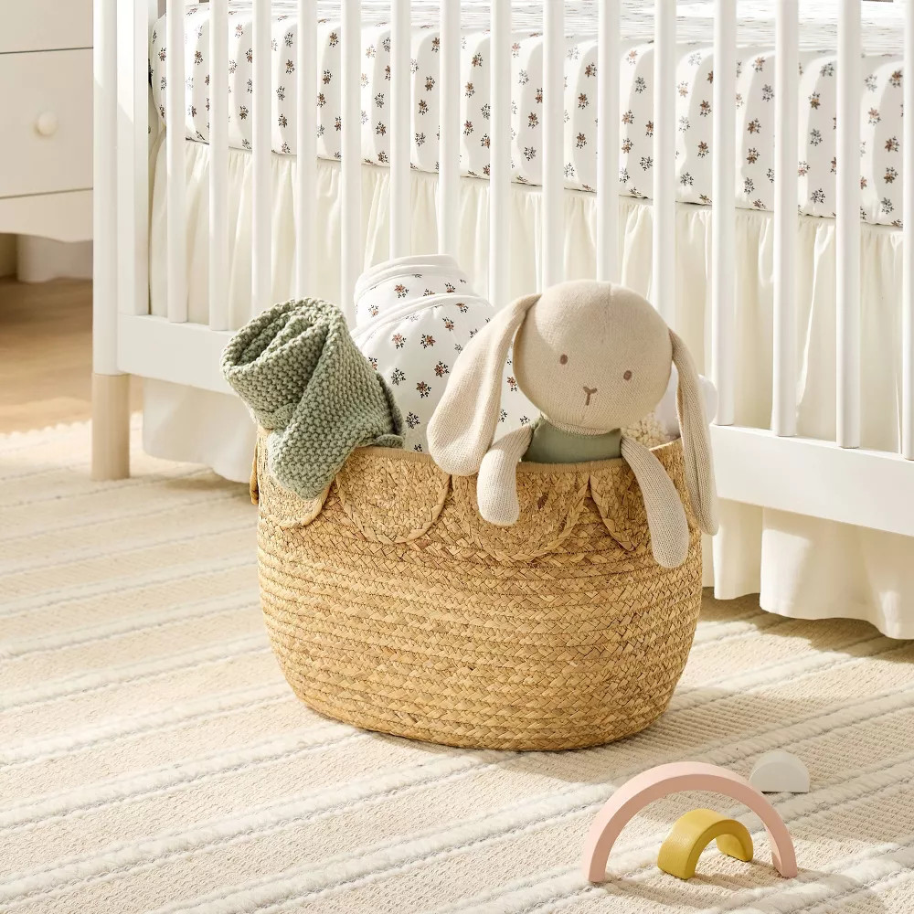Natural Woven Scalloped Storage Basket - Hearth & Hand™ with Magnolia | Target