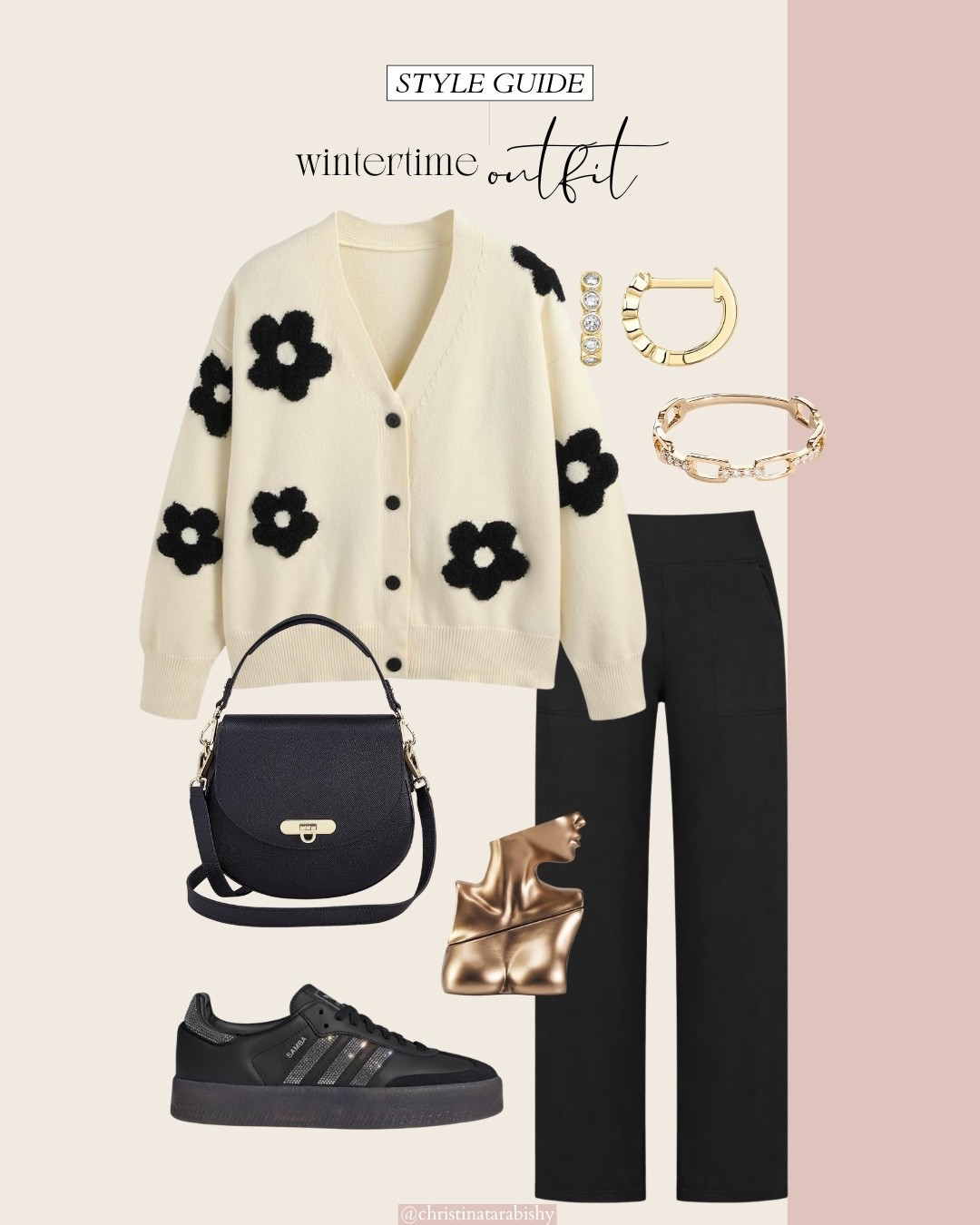 Yoga pant trousers styled to look more polished 