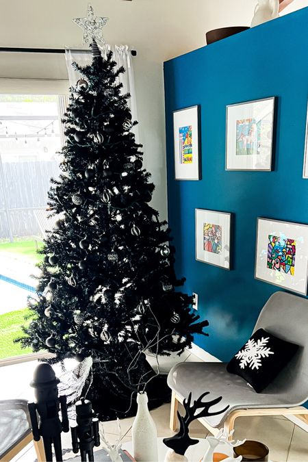 Black Christmas tree it is! Love matte black with silver. Great combo. Black nutcrackers, reindeers, snowflakes and more  

#LTKHoliday #LTKhome #LTKSeasonal