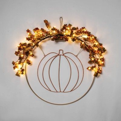 Harvest Light Up Fall Pumpkin Wreath - Hyde &#38; EEK! Boutique&#8482; | Target
