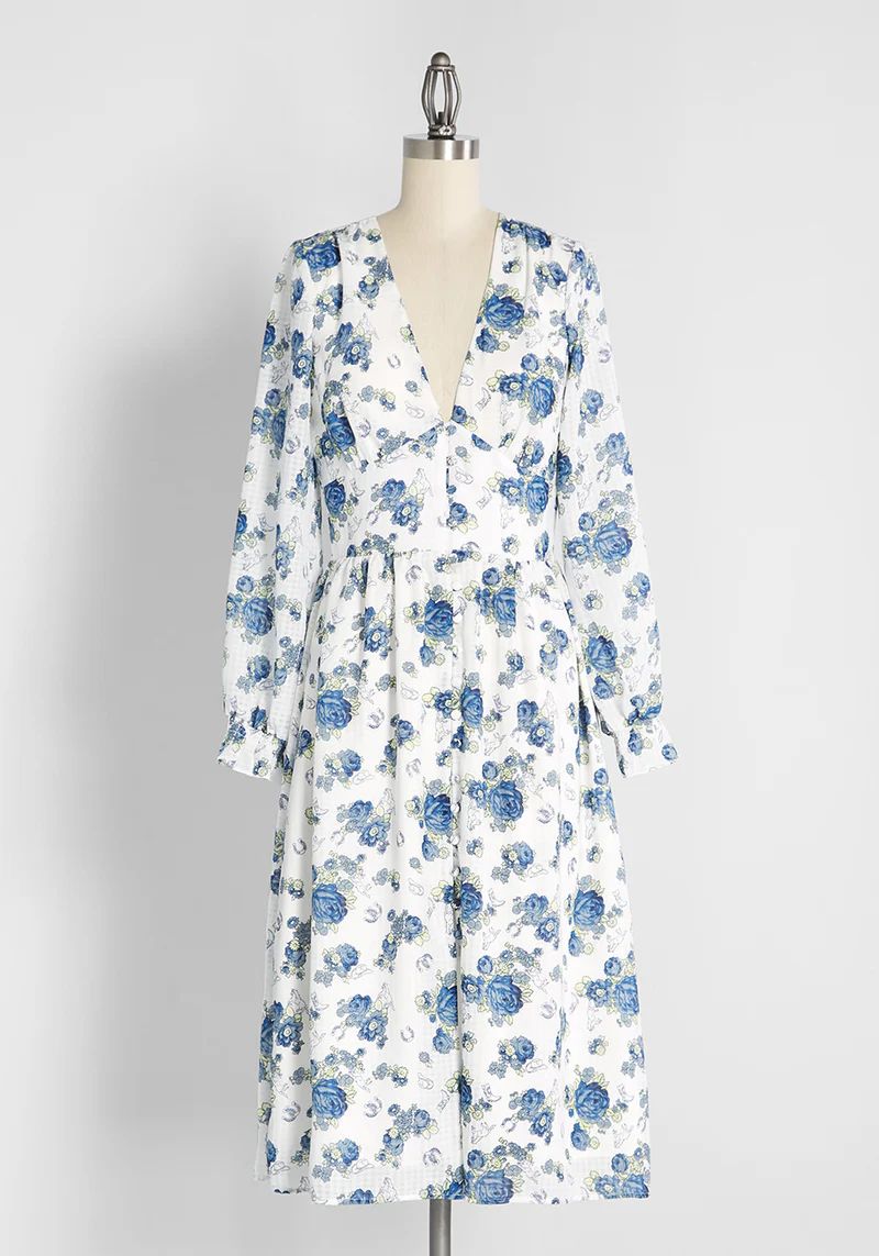 Howdy Petal Partner Button-Up Midi Dress | ModCloth