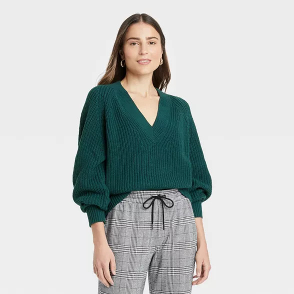 Women's V-Neck Pullover Sweater - A New Day™ | Target