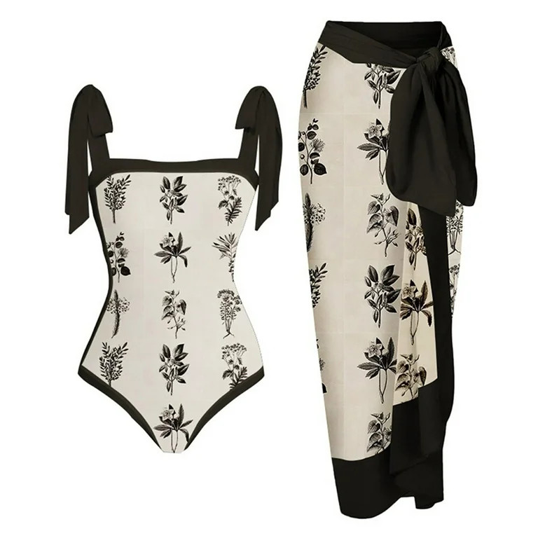 Dihao Swimsuit for Women Clearance Plus Size Women'S Swimsuit One-Piece Swimsuit Bikini Lace Up S... | Walmart (US)