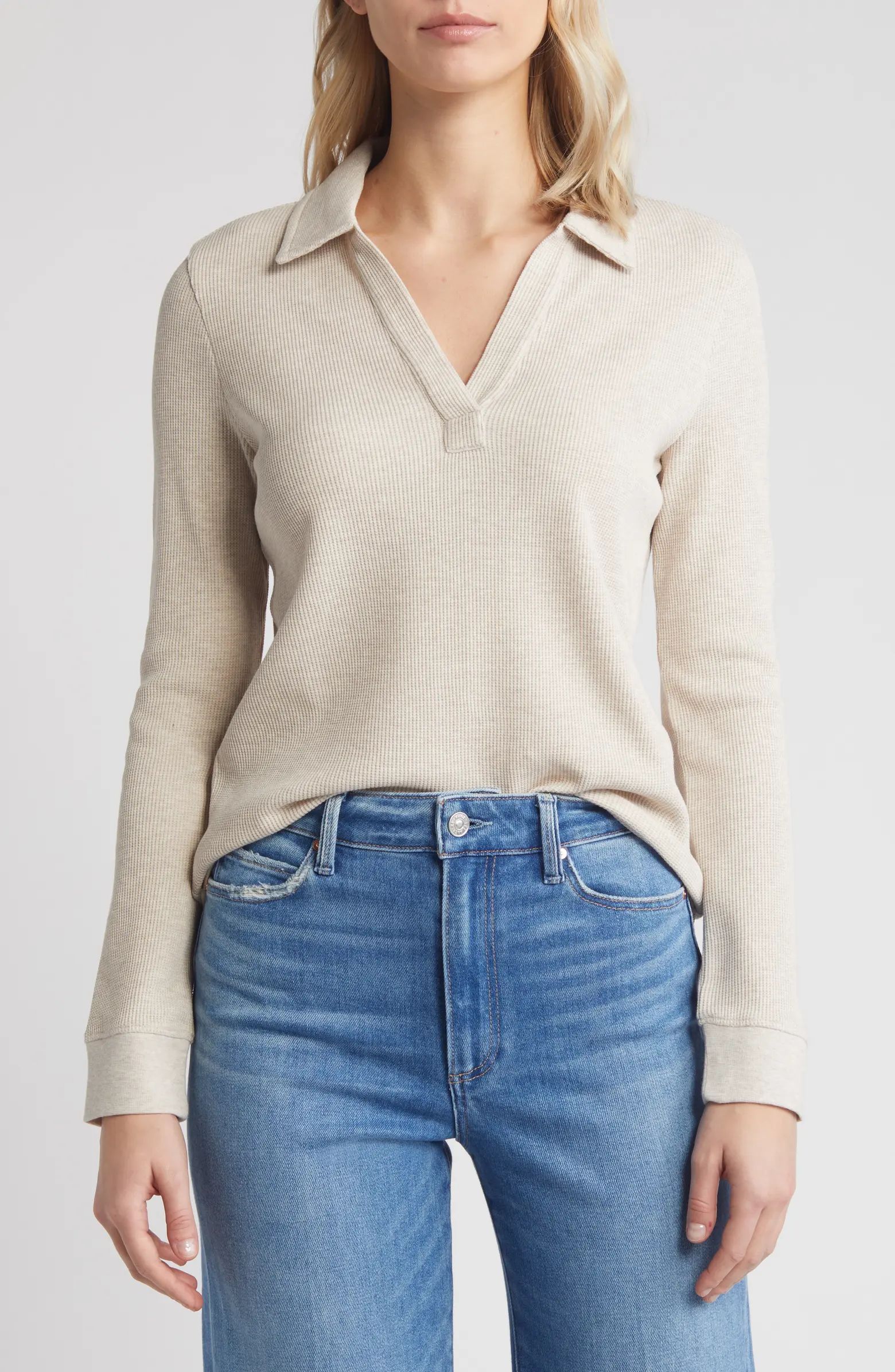 Long Sleeve Thermal Polo | Nordstrom