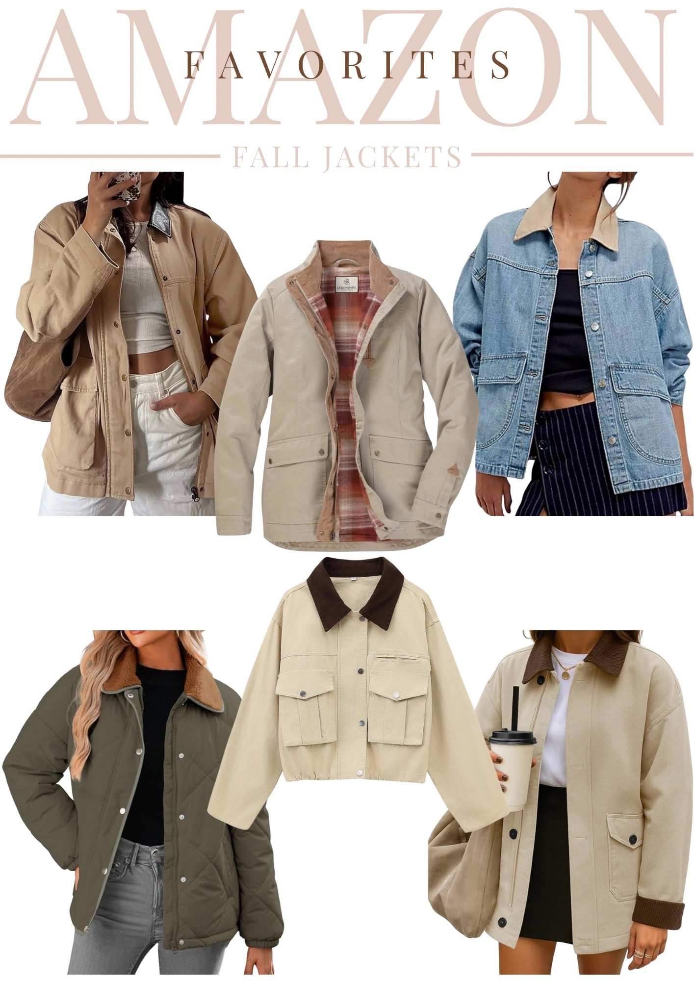 Women’s Fall Autumn Jackets🧥
Barn Jacket , utility jacket , oversized jacket , fall jacket , autumn jacket , women’s fashion , women’s jackets , luxury looks for less , Amazon finds , ltk gift guide , women’s gift ideas , gifts for her

#LTKStyleTip #LTKGiftGuide #LTKSeasonal