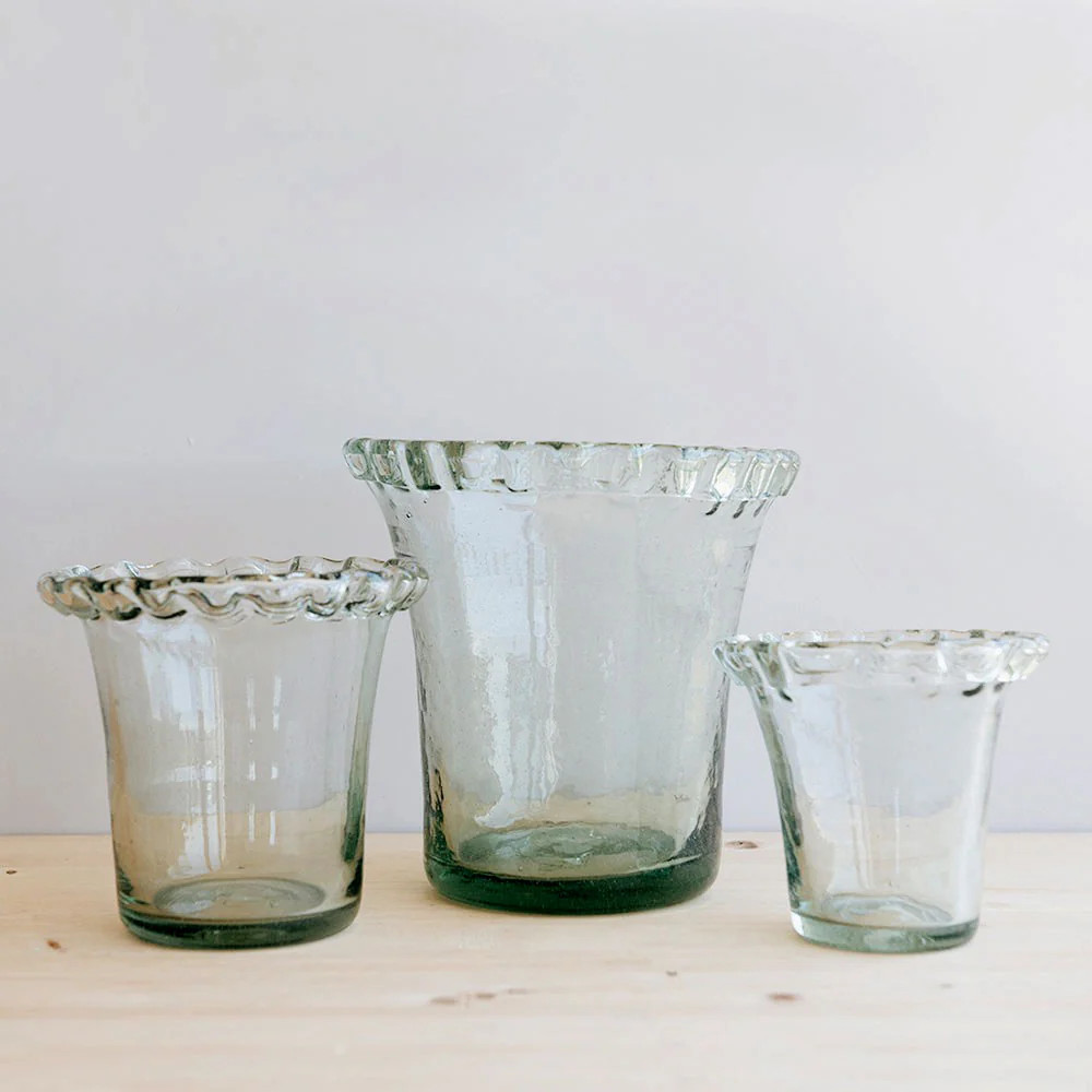 Handblown Glass Petal Vase | Roan Iris