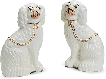 Two's Company Set of 2 Staffordshire Dog Statues (Left Facing, Right Facing) | Amazon (US)