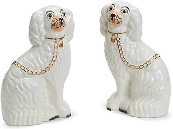 Two's Company Set of 2 Staffordshire Dog Statues (Left Facing, Right Facing) | Amazon (US)