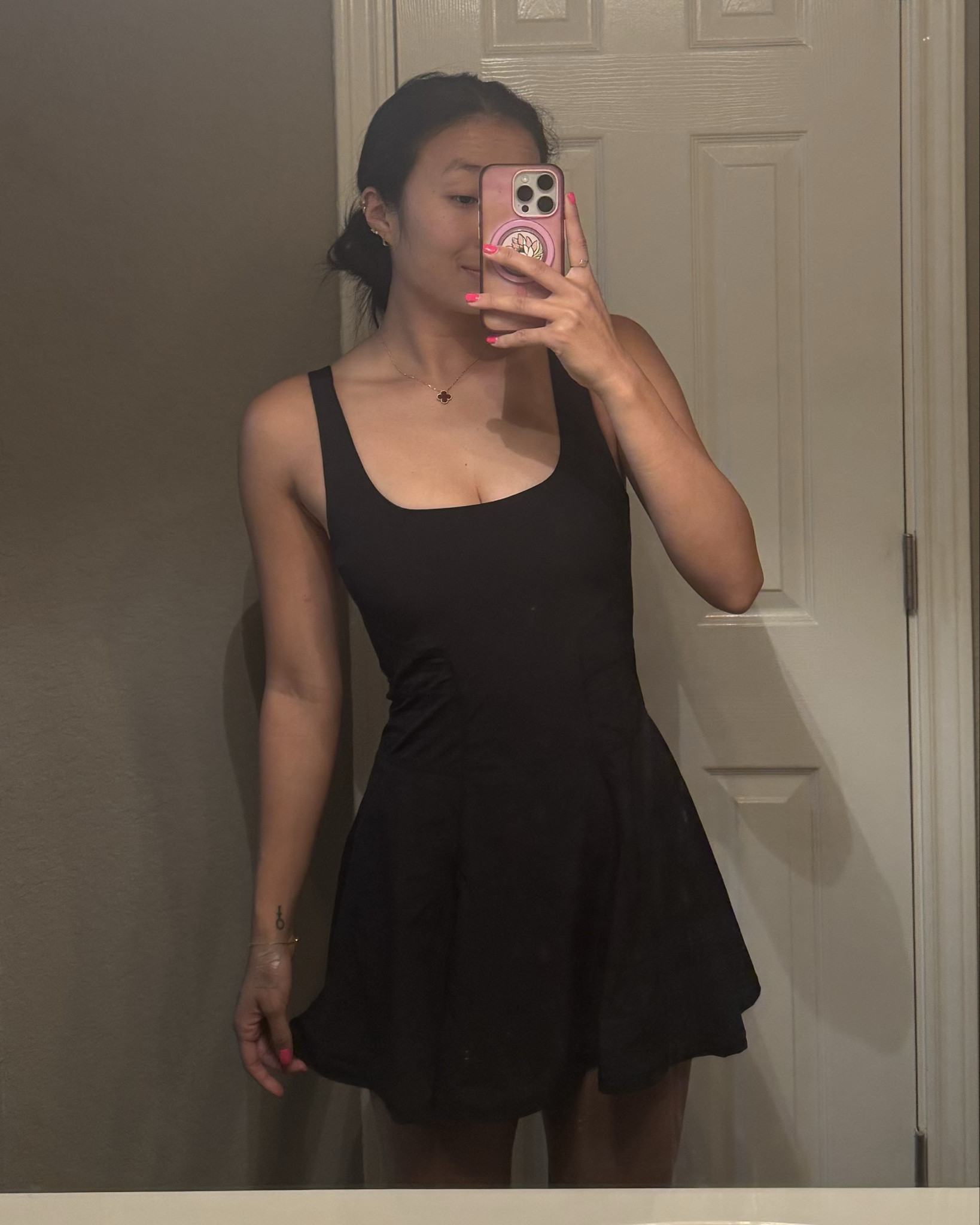 It has shorts! 

#LTKActive #LTKStyleTip #LTKBeauty