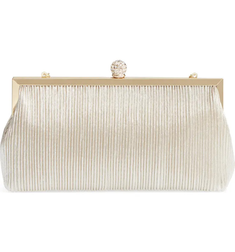 Aneka Pleated Shine Clutch | Nordstrom