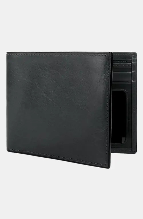 Bosca Leather Bifold Wallet in Black at Nordstrom | Nordstrom