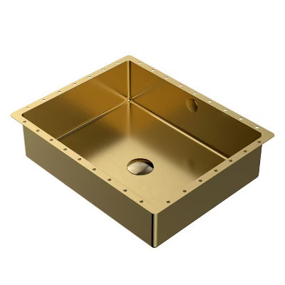 Fortune Candy 5.12'' Height Stainless Steel Rectangular Undermount Sink (Gold) | Target