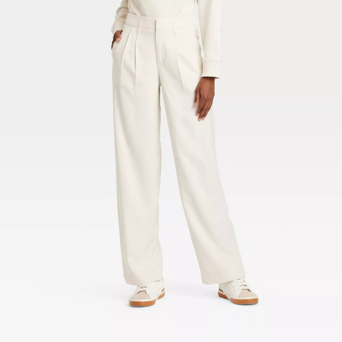 Women's High-Rise Straight Trousers - A New Day™ Black 14 | Target