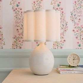 Scallop Shade Ceramic Table Lamp (15.5") | Pottery Barn Teen