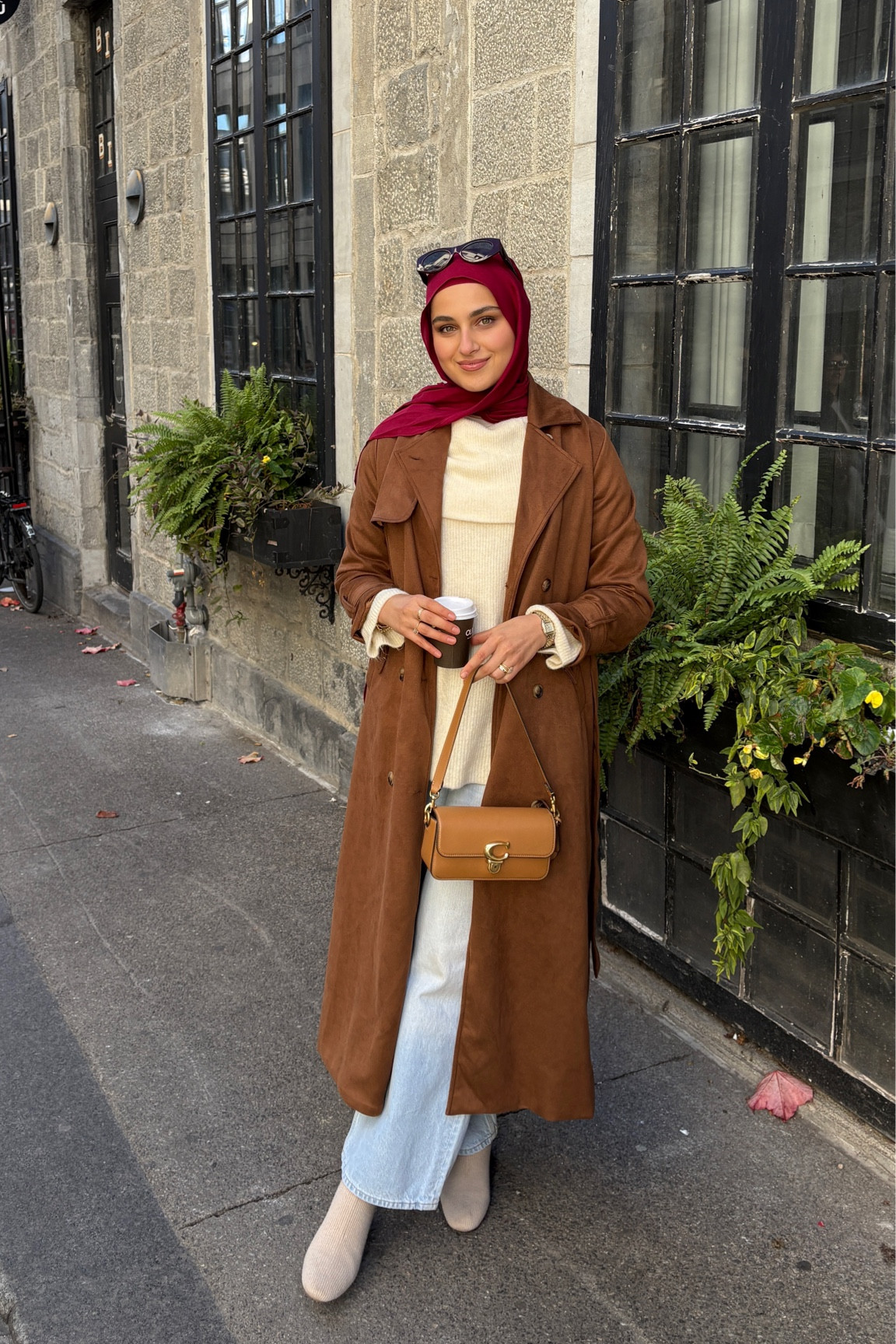 Suede and red for fall 🤎♥️ 

#LTKmodest #LTKcanada #LTKautumn