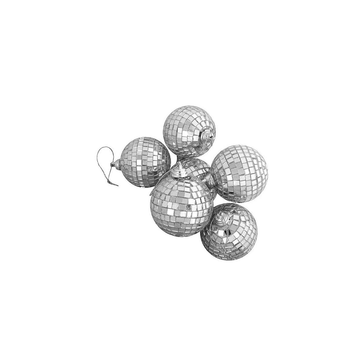 Northlight Disco Christmas Ball Ornaments - 3.25" (80mm) - Silver Splendor - 6ct | Target