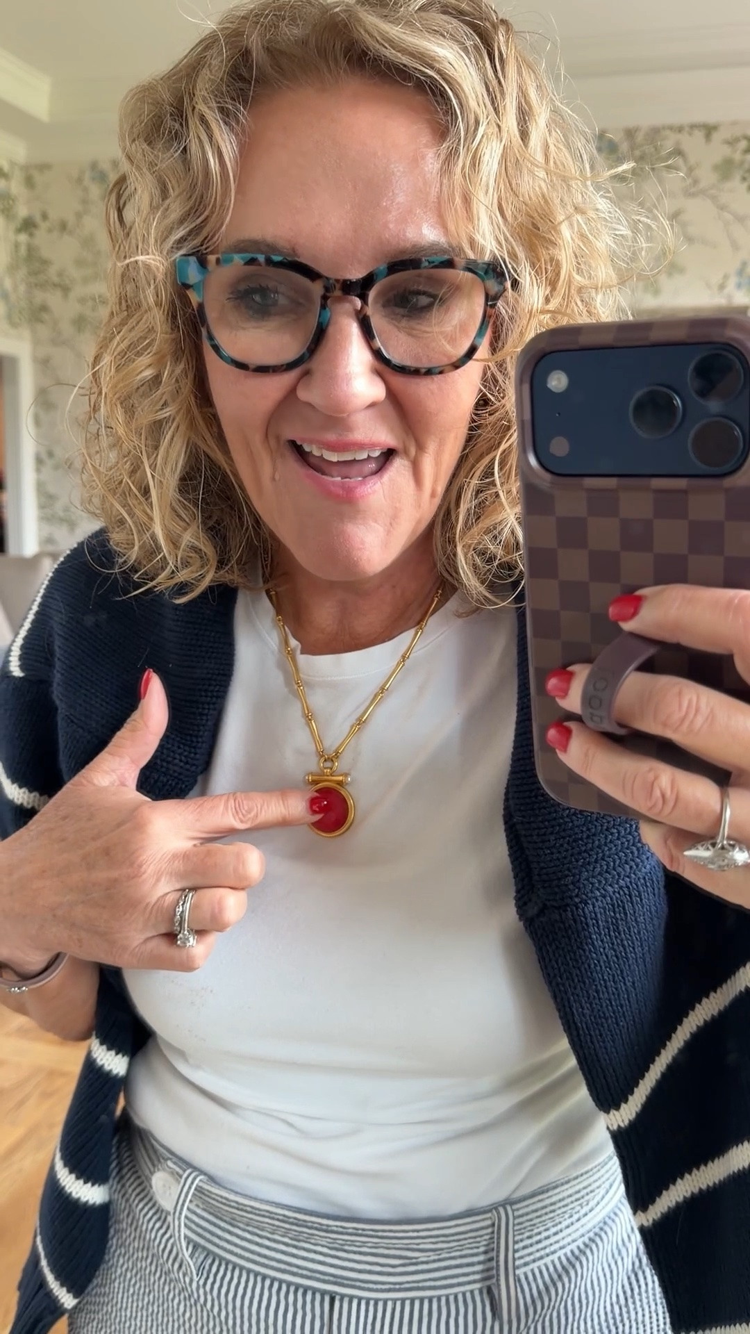 Julie Vos sample sale continues. Love this strawberry red bamboo necklace. Also available in white or a capri blue.

#LTKSaleAlert #LTKOver40 #LTKootd