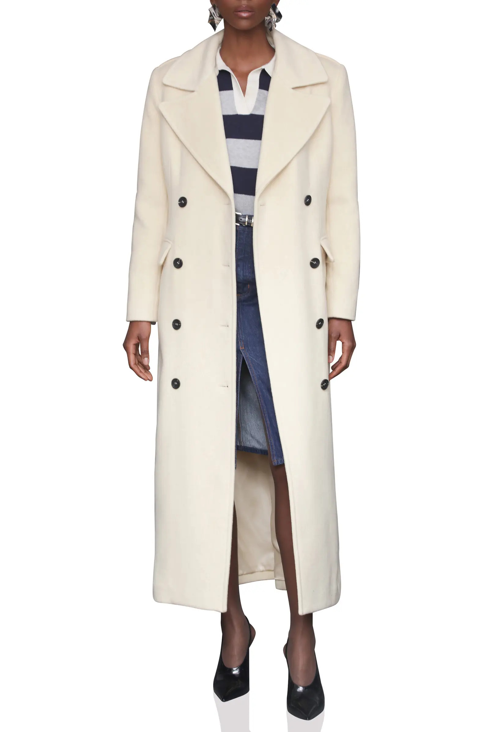 Double Breasted Tailored Maxi Coat | Nordstrom