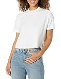 AG Adriano Goldschmied Women's Drew Crop Tee, True White, Small | Amazon (US)