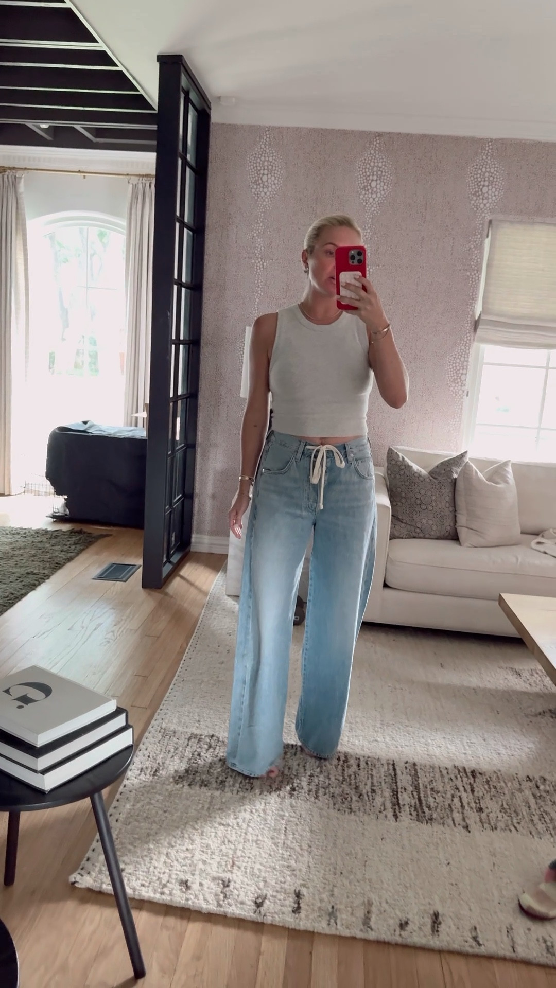 These Citizens of Humanity drawstring jeans have been in my wishlist and they finally restocked my size! I’m 5’4 and need to get them hemmed, otherwise love the fit! They also come in a few other washes which I linked.

#LTKStyleTip