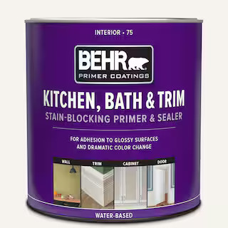 1 qt. White Acrylic Interior Kitchen, Bath & Trim Stain-Blocking Primer and Sealer | The Home Depot