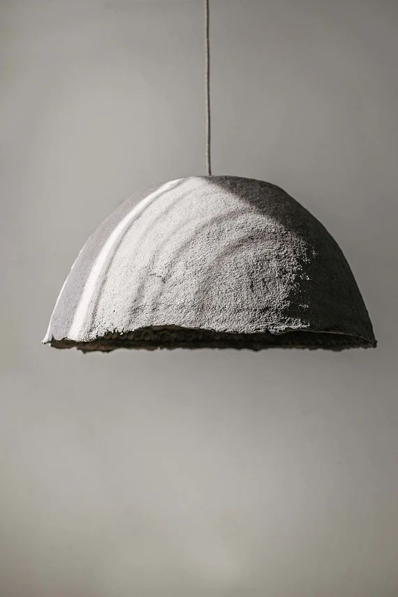 Paper mache lamp light grey | Etsy (CAD)