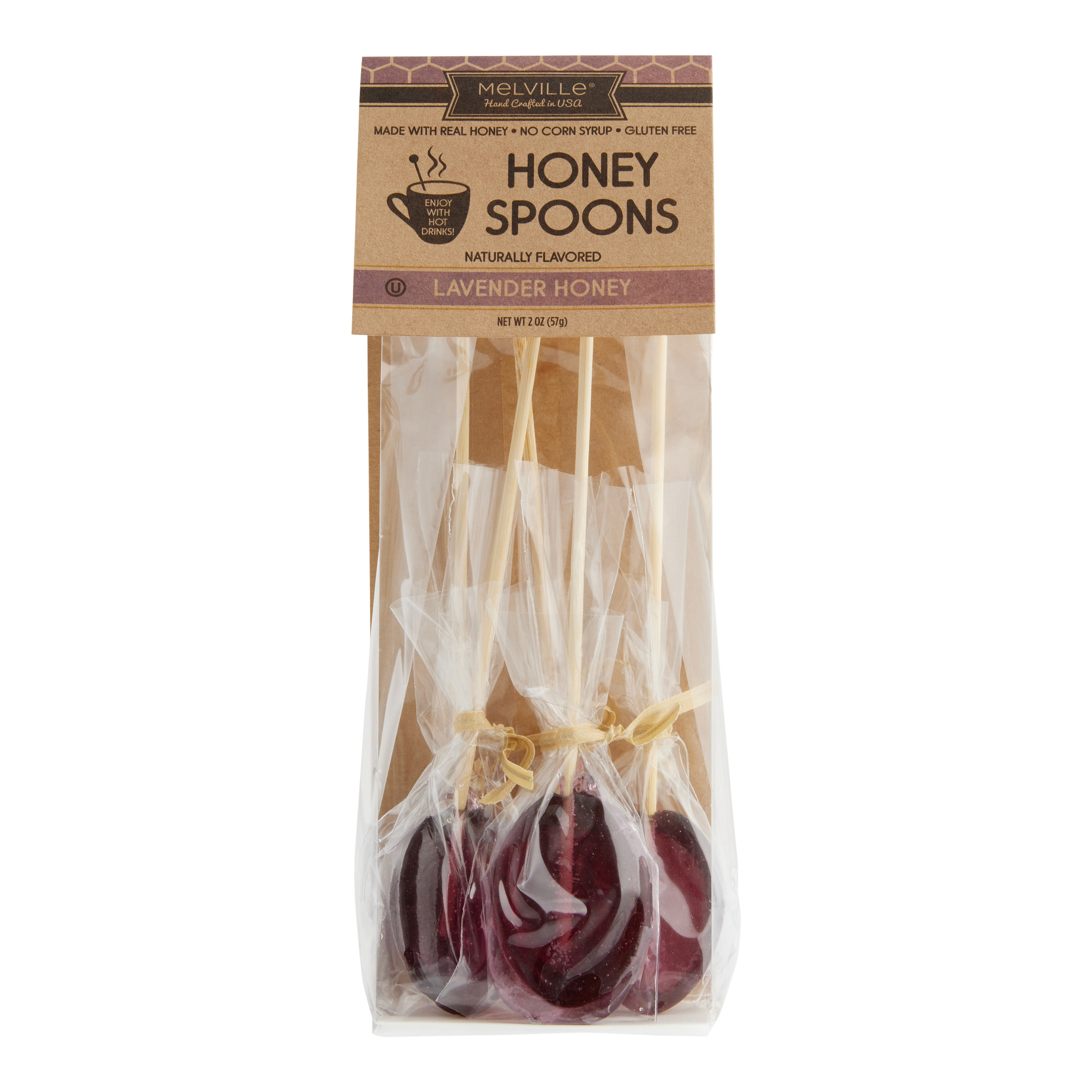Melville Lavender Honey Spoons 5 Pack - World Market | World Market
