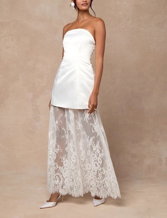 2026 brides, turn heads in an elegant maxi dress. The Winslet White Satin Sheer Hem Strapless Maxi Dress is under $120.

Keywords: White maxi dress, bridal shower, bachelorette party, white strapless dress, spring break, spring break outfit, resort dress, date night outfits, resort outfit women, summer dress, summer outfits women, day date, elegant spring dresses, summer outfits women, lace dress, satin maxi dress, white mini dress, mini dress, pleated midi dress, strapless pleated maxi dress 



#LTKWedding #LTKTravel #LTKSpringSale