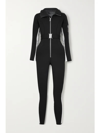 Cordova - Signature In The Boot Belted Striped Ski Suit - Black | NET-A-PORTER (US)