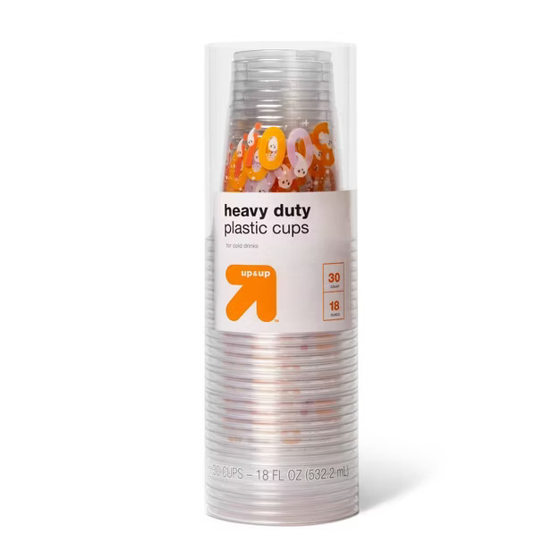 Halloween Disposable Cup - Clear - 18oz/30ct - up & up™ | Target
