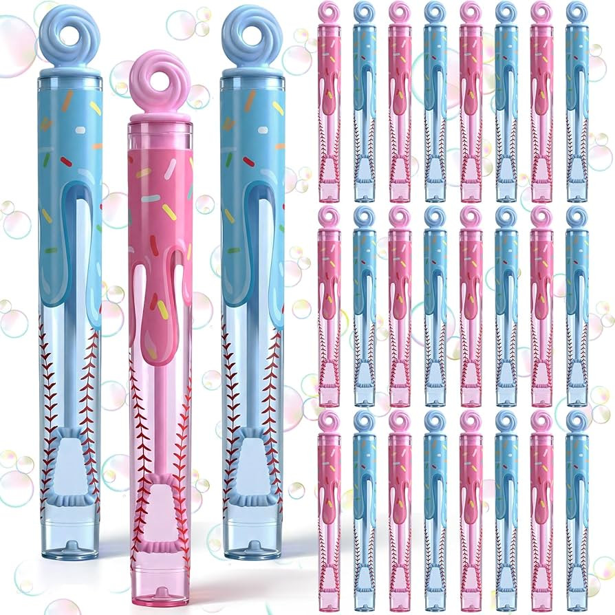 Leitee 24 Pcs Baseball Ice Cream Drip Party Favors, Mini Bubble Wands Baseball Bubble Wands for I... | Amazon (US)