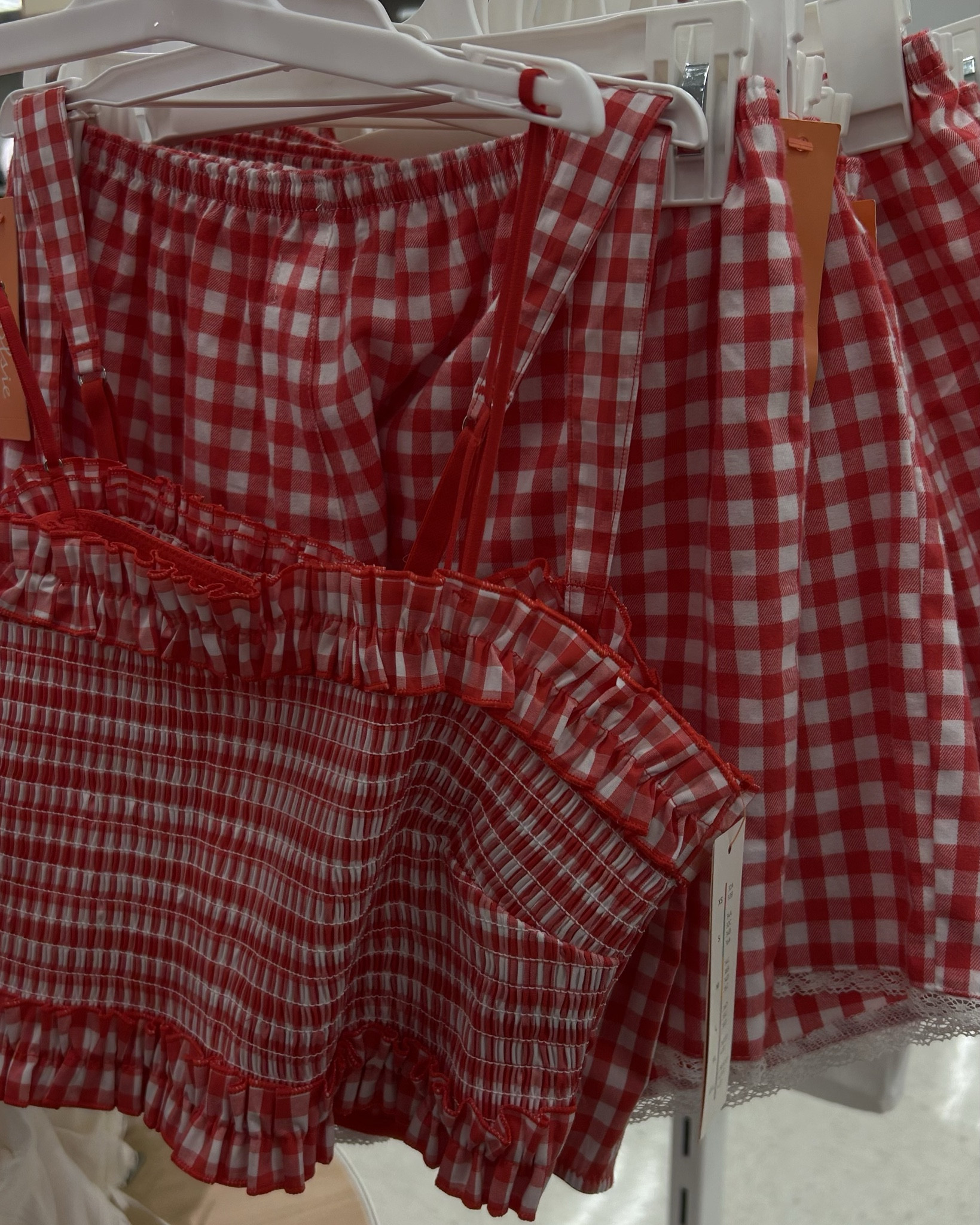 Gingham pj set