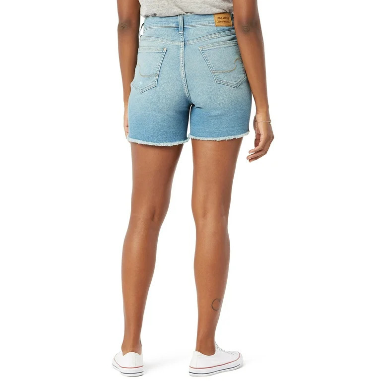 Signature by Levi Strauss & Co.™ Women's Heritage 5-inch Cutoff Shorts | Walmart (US)