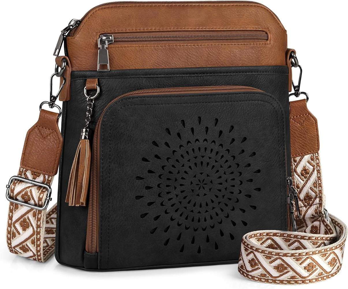 RAINSMORE Crossbody Bags for Women Leather Crossbody Purse Designer Womens Shoulder Handbags Tren... | Amazon (US)