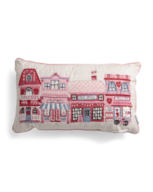 14x24 Valentine's Village Pillow | TJ Maxx