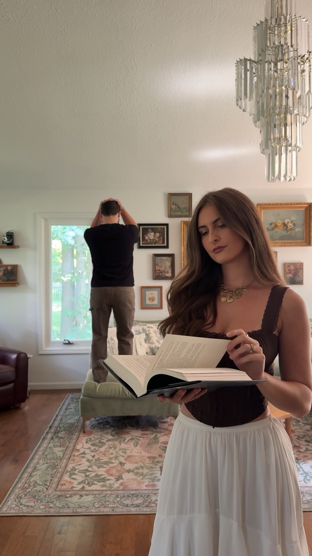 White skirt + brown corset top 

#LTKStyleTip #LTKSeasonal