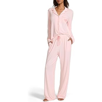 Victoria's Secret Modal Pajama Set, Long Sleeve Button Down Shirt and Pajama Pants, Sleepwear for... | Amazon (US)