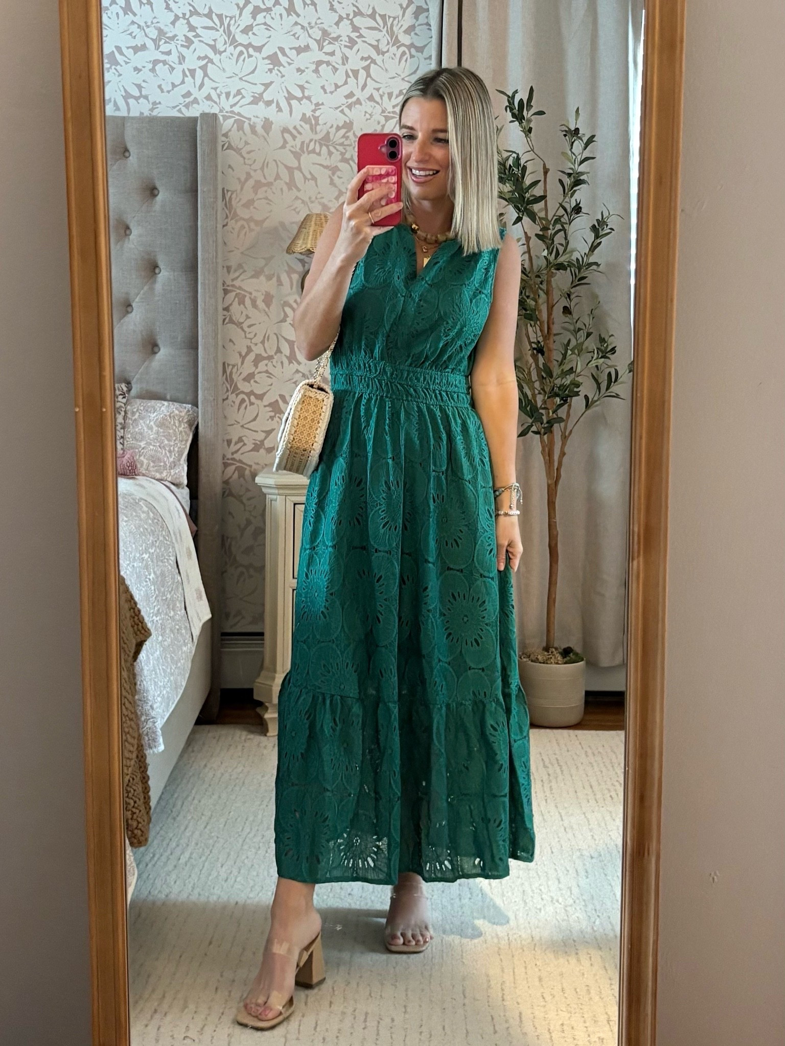 The detailing on this dress is a 10/10! Loving the green color. Elastic waist- special occasion dress, cute for postpartum option too!

#LTKootd #LTKgrwm