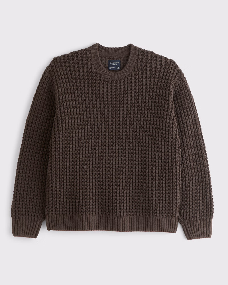 Chunky Waffle Crew Sweater | Abercrombie & Fitch (US)