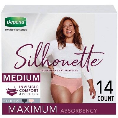 Depend Silhouette Incontinence Fragrance Free Underwear for Women - Maximum Absorbency - Medium -... | Target