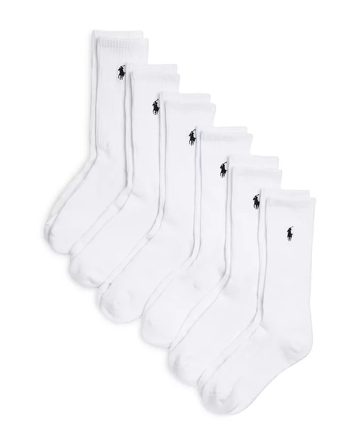 Signature Embroidered Crew Socks, Pack of Six | Bloomingdale's (US)