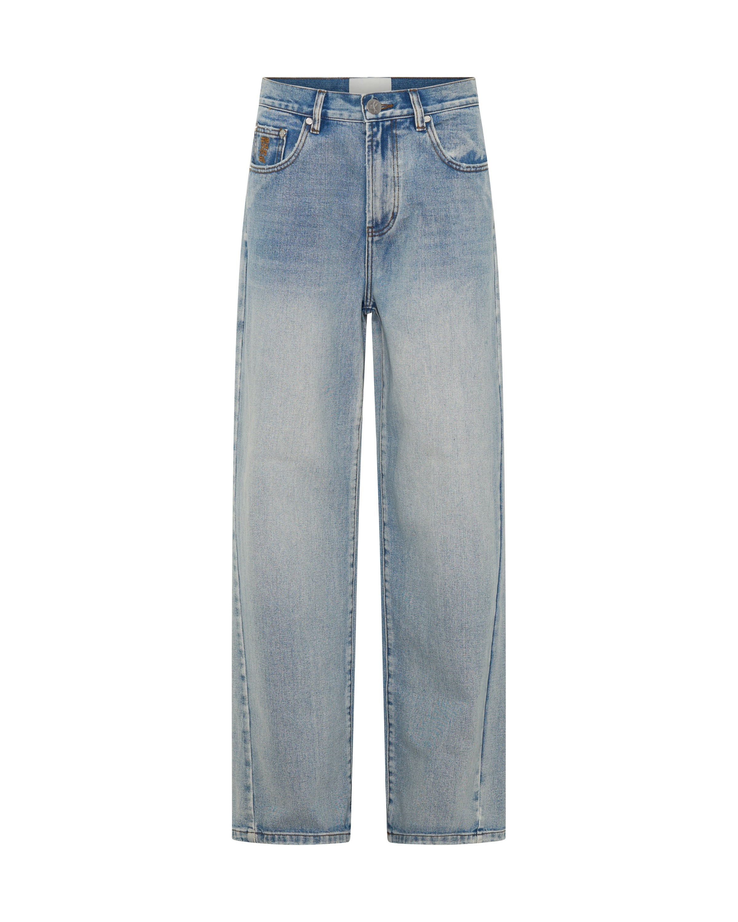 Baxters Mid Waist Wide Leg Denim Jeans - Hendrixe Blue | One Teaspoon | OneTeaspoon