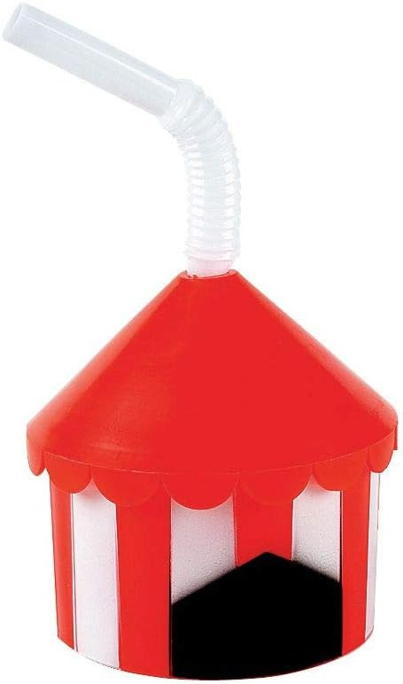 Big Top Plastic Cups with Straw,12 pack | Amazon (US)