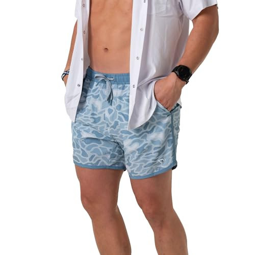 BURLEBO Swim Trunks - Seaside Camo | Amazon (US)
