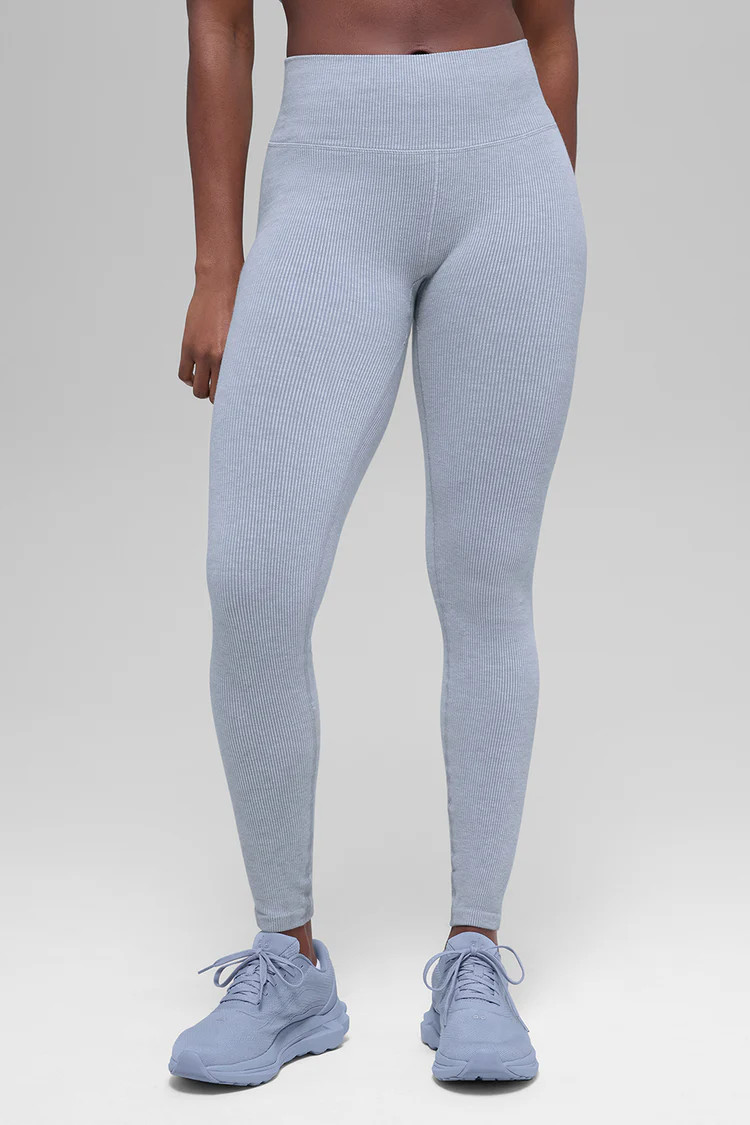 Seamless High-Waist Two Tone Rib Legging | Alo Yoga (US)