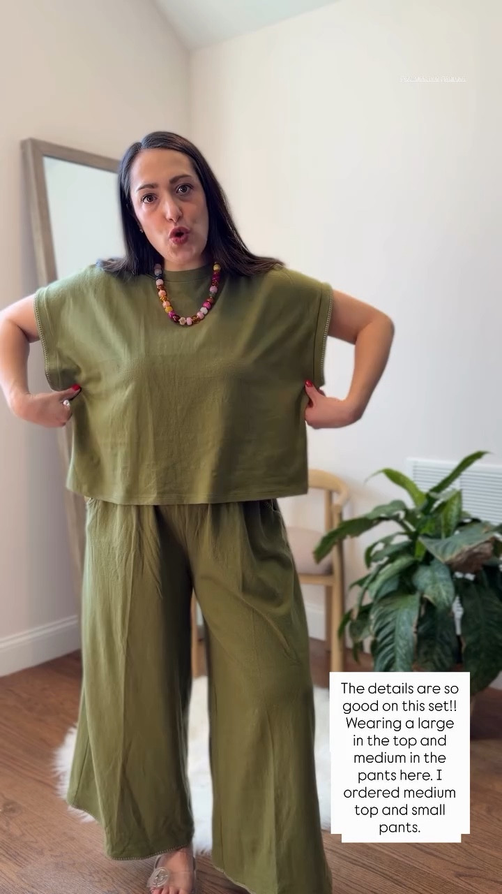 The details are so good on this set!! Wearing a large in the top and medium in the pants here. I ordered medium top and small pants.  @targetstyle @target