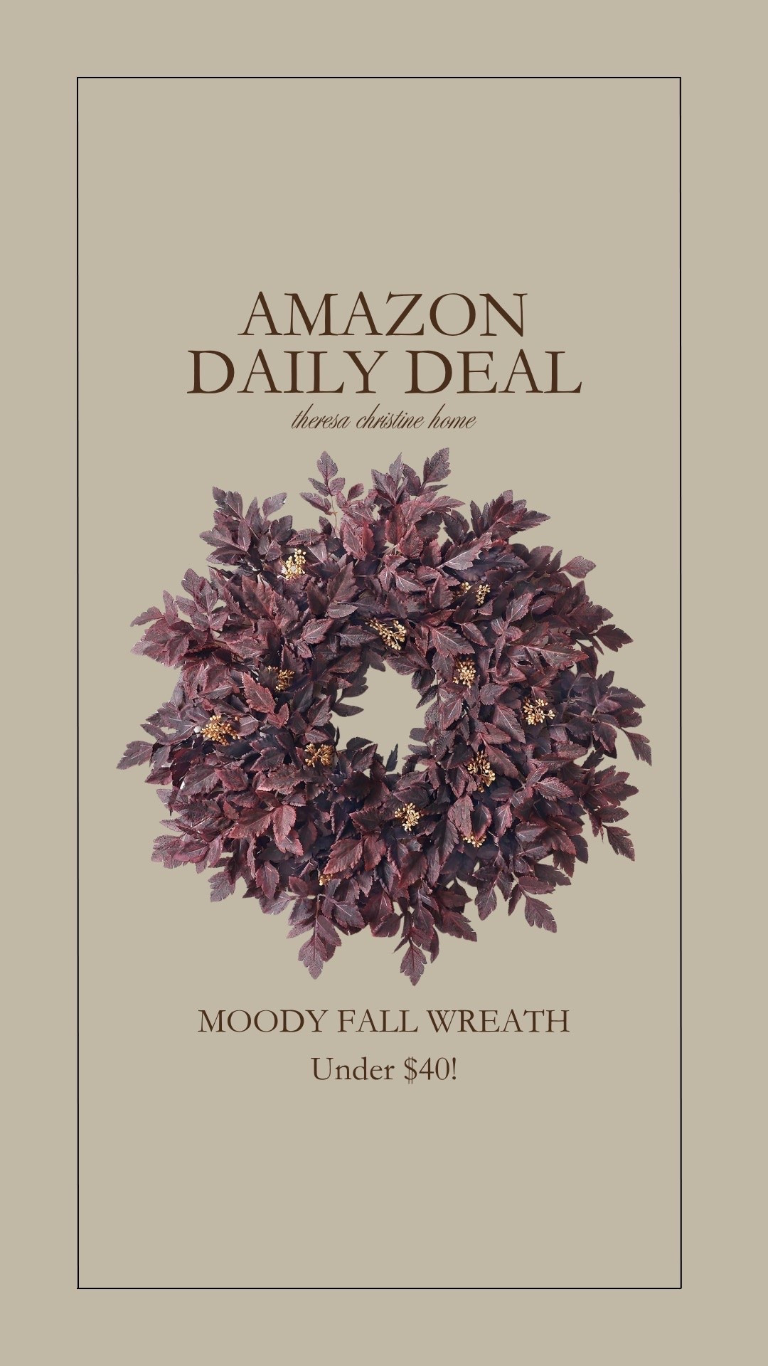 Amazon daily deal! Loving this moody fall wreath that looks so high quality 🤎🍂

#LTKHome #LTKSeasonal
