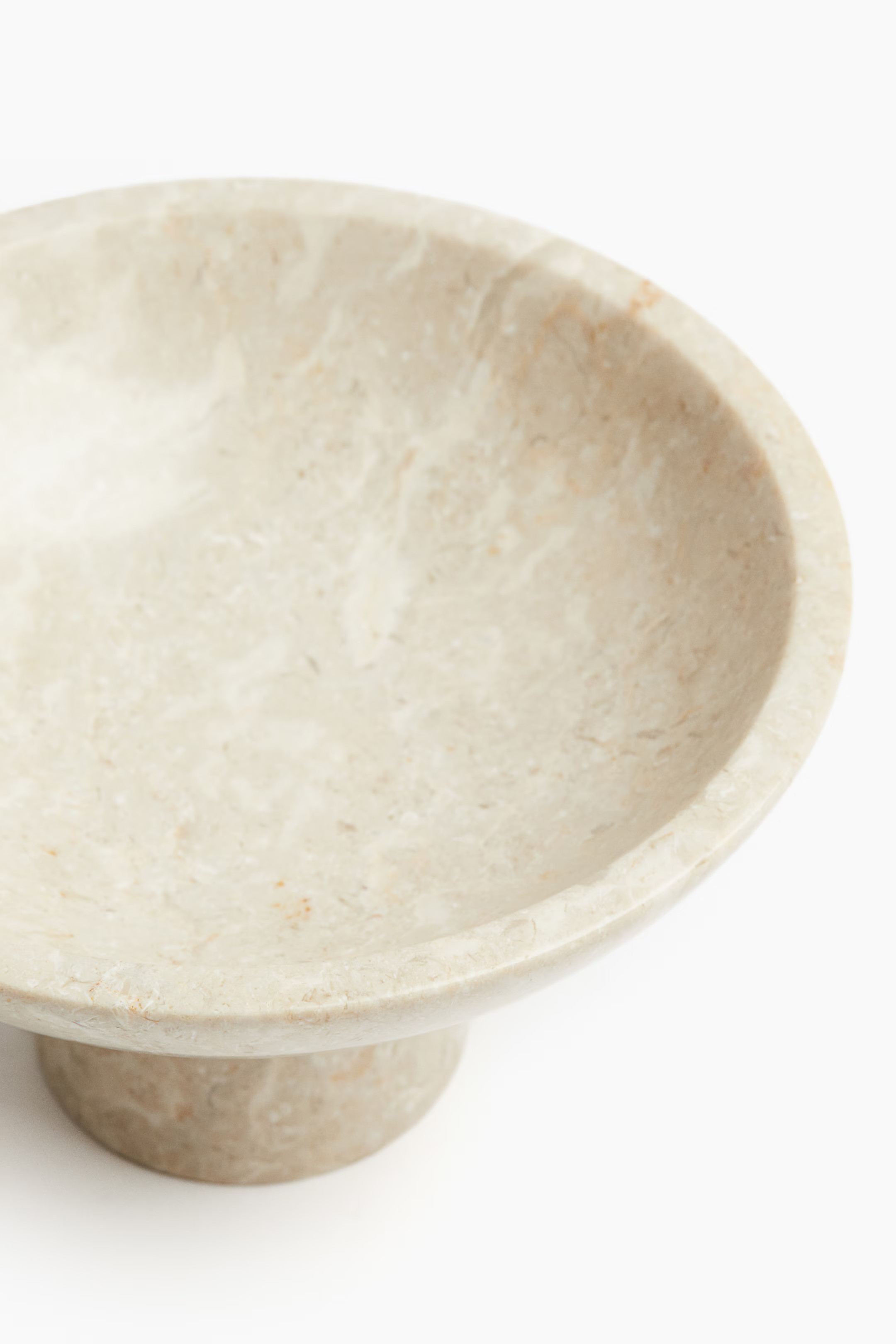 Marble pedestal bowl - Light beige - Home All | H&M GB | H&M (UK, MY, IN, SG, PH, TW, HK)