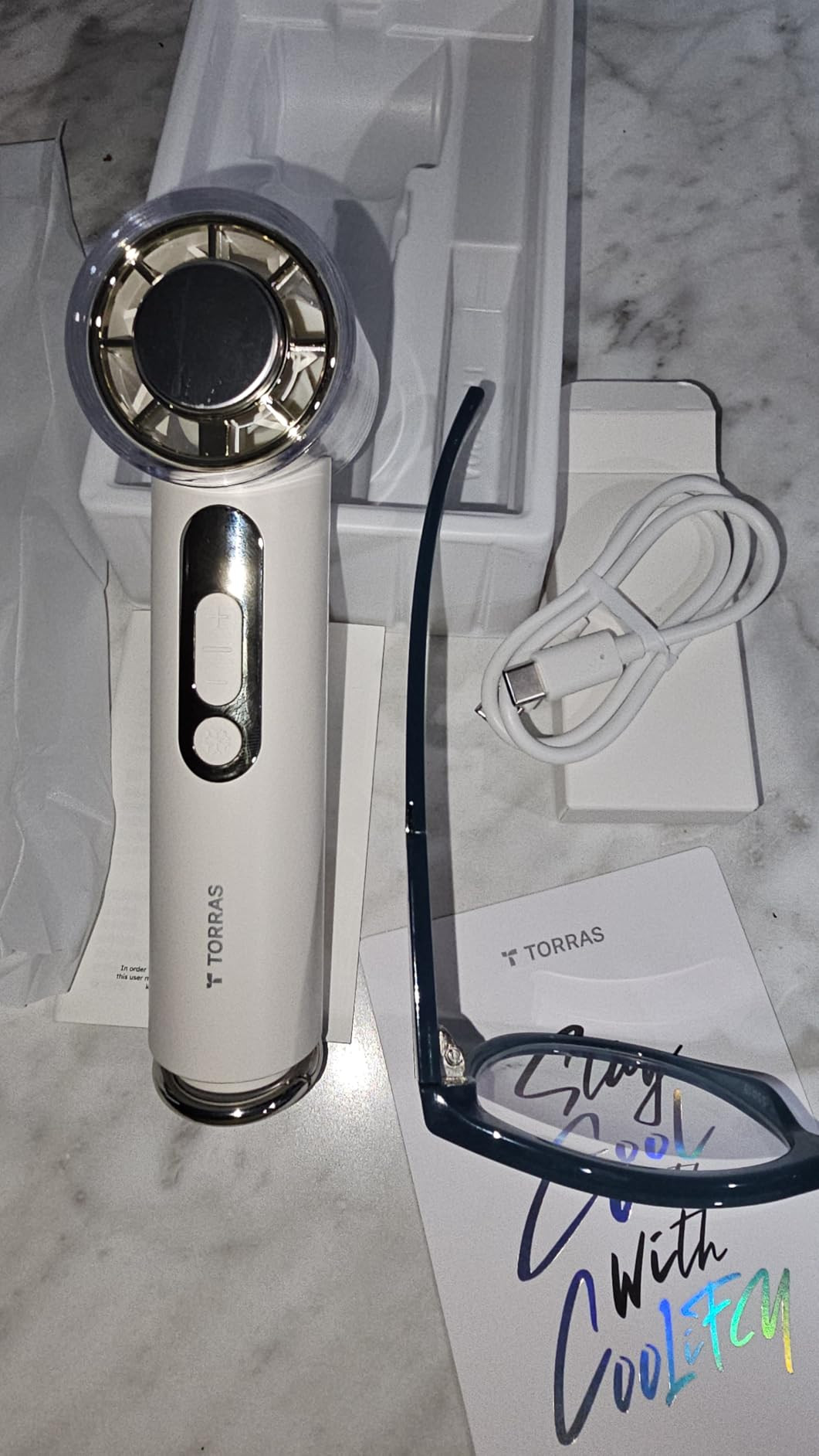 Amazon.com: TORRAS COOLiFY iva Handheld Fan with Ice Cooler, [Chill by 50°F], 0-100 Adjustable S... | Amazon (US)